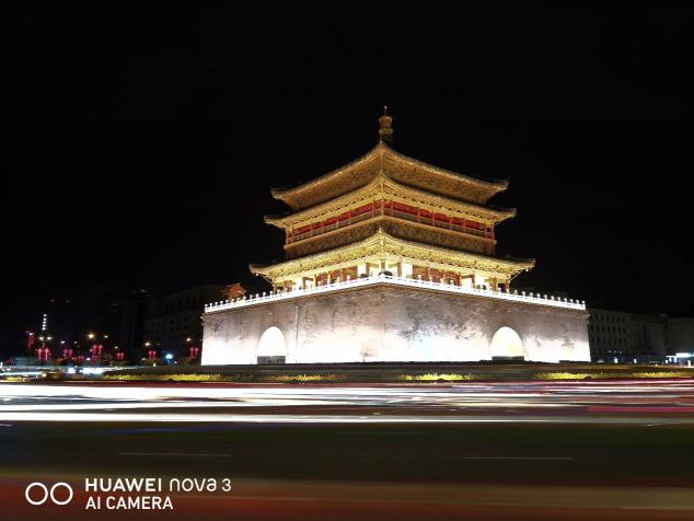 大唐古都，歷史悠久，華為nova3為你紀錄西安夜景之美