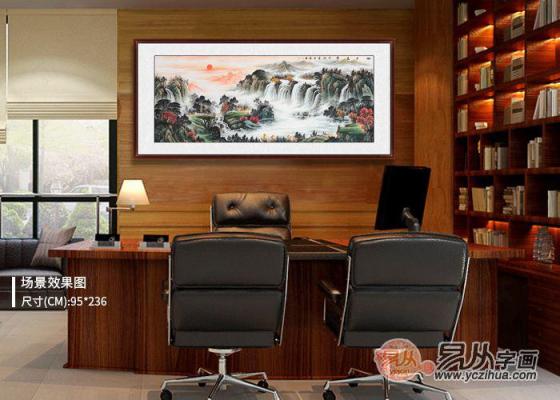 辦公室掛風(fēng)水畫裝飾，宋唐手繪國畫美麗雅致風(fēng)水順暢！