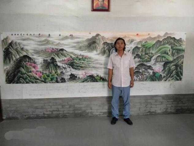 辦公室掛風(fēng)水畫裝飾，宋唐手繪國畫美麗雅致風(fēng)水順暢！