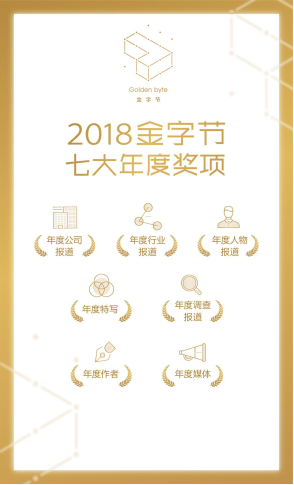 今日頭條將舉辦2018金字節(jié)頒獎典禮，揭曉七大年度獎項