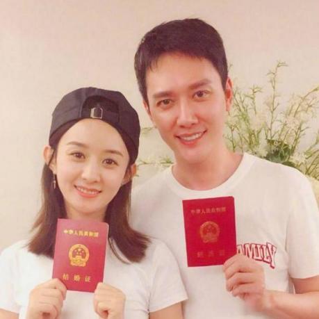 金鷹影后趙麗穎花落馮紹峰，疑似奉子成婚？
