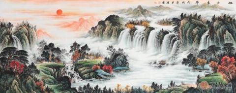 客廳沙發(fā)墻掛畫推薦！五幅山水國畫打造不同美麗的家！