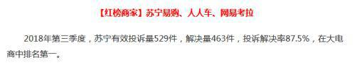 3030365價保雙十一 蘇寧客服再獲投訴平臺認(rèn)可
