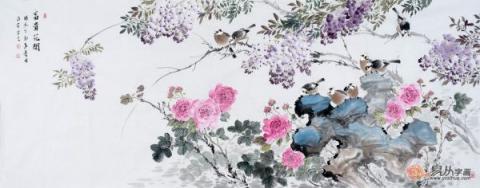 當(dāng)代花鳥(niǎo)畫美女作家，許芬藝術(shù)簡(jiǎn)介