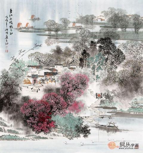 畫家諸明山水畫欣賞，領略秀麗江南景色優(yōu)美！