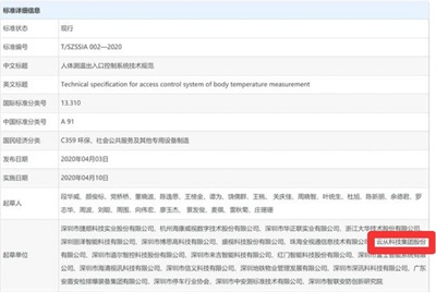 疫情防控強心針 云從科技參與中國首個人體測溫標(biāo)準(zhǔn)制定