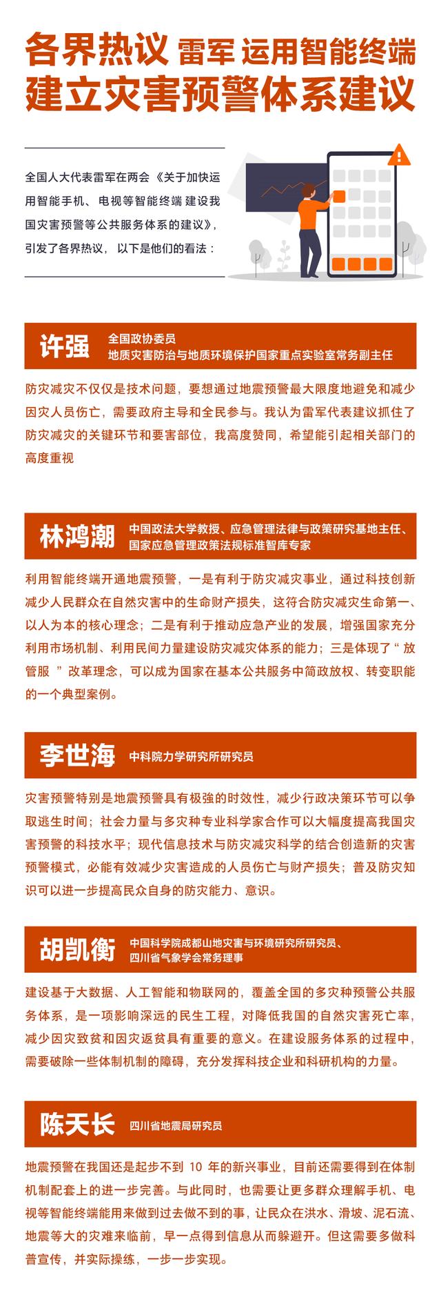 各界熱議雷軍發(fā)展災害預警的建議