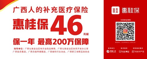 @廣西人，“愛廣西”“愛南寧”APP上線輕松籌“惠桂?！眳⒈Ｇ?/></p><p>“惠桂保”以最低46元一年的保費創(chuàng)造同類惠民保險新低價，保障內(nèi)容涵蓋社保目錄內(nèi)住院支出的個人負擔(dān)部分，還創(chuàng)新性地將保障延伸到了11種廣西特定高發(fā)大病的社保目錄外住院支出，兩項合計最高報銷額度可達200萬元。</p><p align=