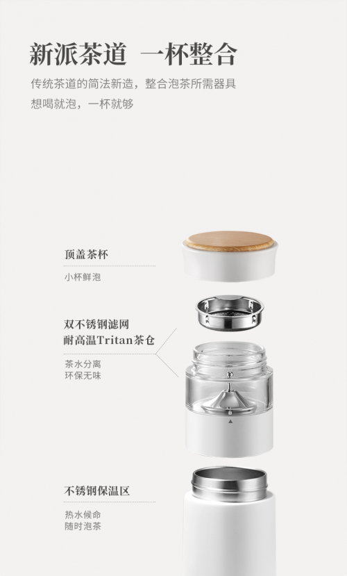 飲茶文化帶著“潮”，鳴盞保溫杯為年輕人精心泡好茶！