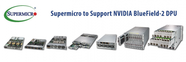 Supermicro最新產品組合全面支持 NVIDIA Bluefield-2 DPU