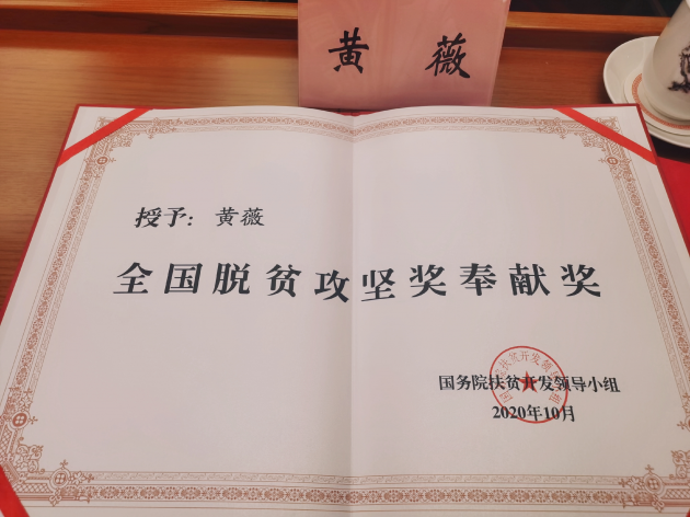 熱心扶貧濟困 電商主播薇婭助力脫貧攻堅獲最高榮譽