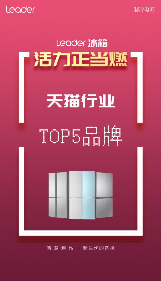 躍居TOP5！被年輕人喜歡的Leader冰箱，雙11榜上有名