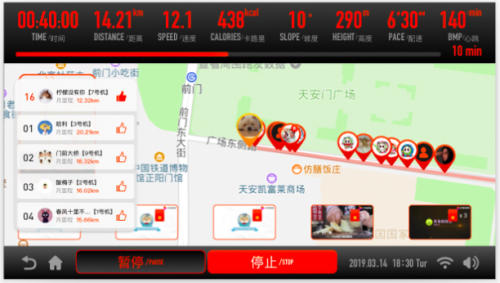 練多多健身交互屏，讓跑步機(jī)成為場館增收“神器”