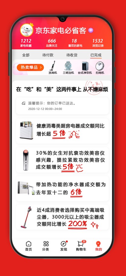 健康消毒類廚房電器同比增長超5倍，京東12.12成品牌商家年終最大增量場(chǎng)