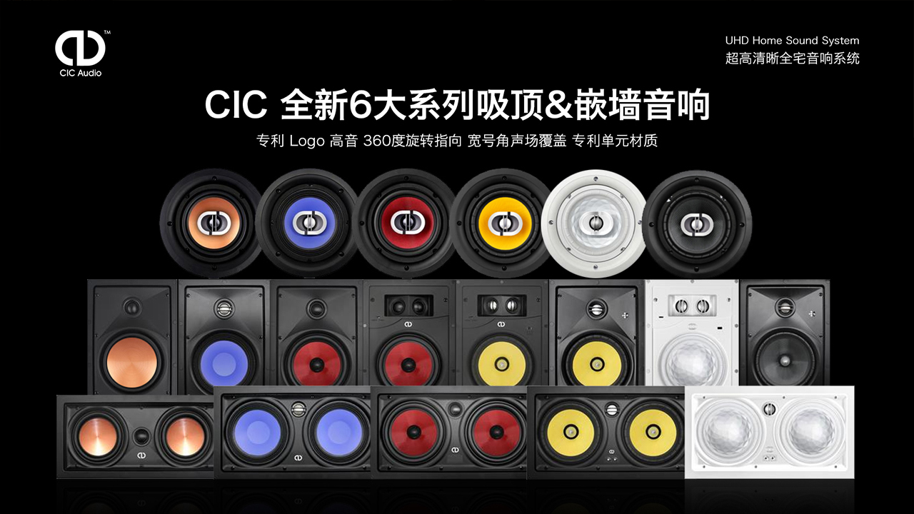 CIC 2021新品第一波：全新6大系列吸頂&嵌墻音響，真香！