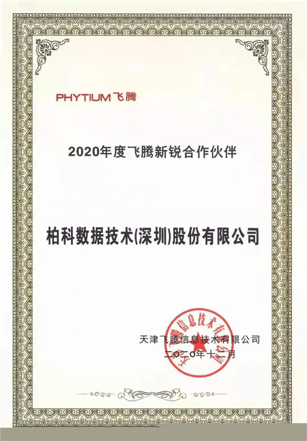 柏科數(shù)據(jù)+飛騰，開創(chuàng)“芯動能 新力量 新合作”