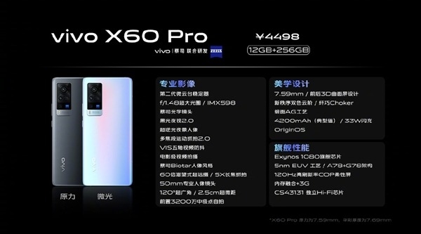 vivo X60系列本周開售：業(yè)內最薄5G手機！3498元起
