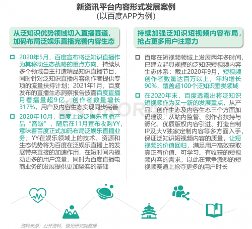 極光：頭部新資訊平臺(tái)月活破億，持續(xù)加碼布局短視頻及直播內(nèi)容