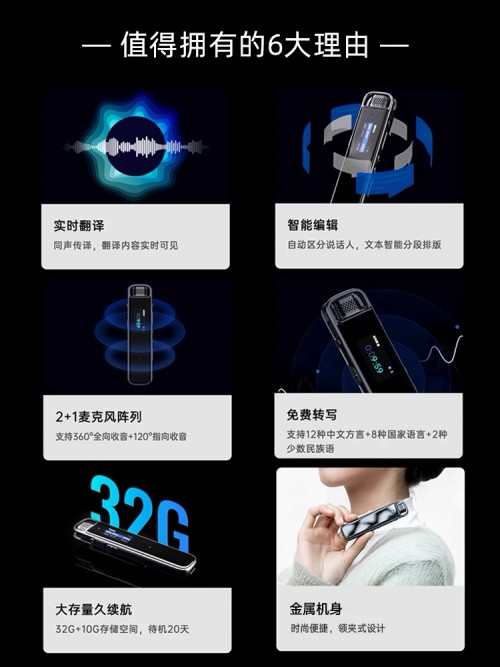 618狂歡來襲，訊飛智能錄音筆A1B1H1入手不虧