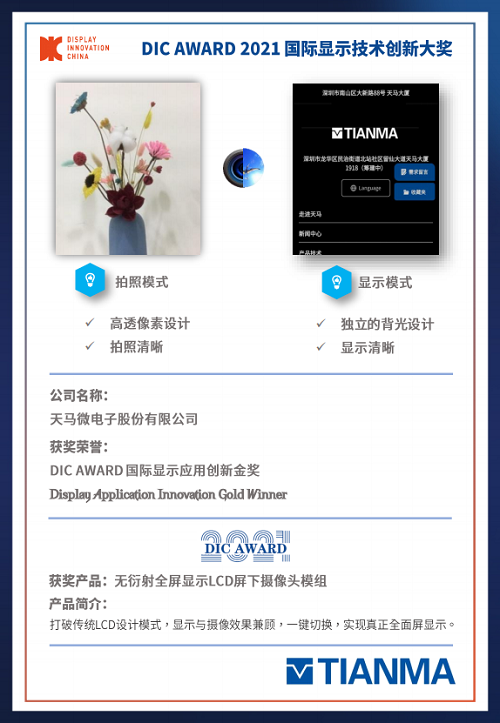 DIC 2021 顯示技術(shù)及應(yīng)用創(chuàng)新展在滬啟幕！DIC AWARD獎(jiǎng)項(xiàng)揭曉，這些顯示企業(yè)摘得桂冠！