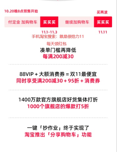 雙十一攻略必看 天貓雙十一紅包搶8888元 淘寶京東雙十一活動(dòng)詳情日歷