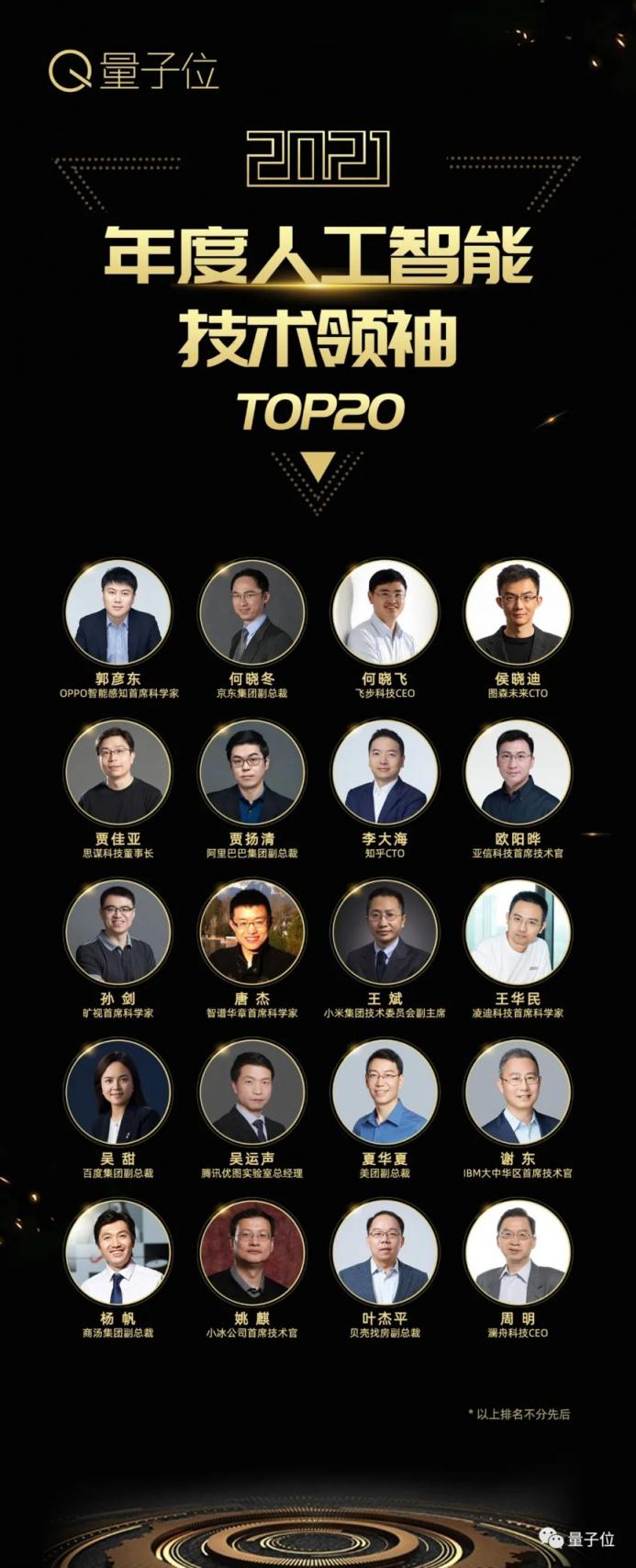 量子位2021人工智能年度評(píng)選結(jié)果揭曉！AI落地新參考，重點(diǎn)已劃好