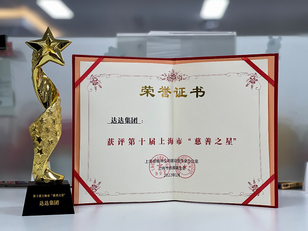 達(dá)達(dá)集團(tuán)獲評(píng)上海市“慈善之星” 獲李強(qiáng)、龔正等市領(lǐng)導(dǎo)親切會(huì)見(jiàn)