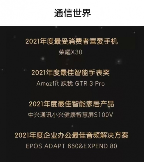 榮耀X30獲“2021年度最受消費(fèi)者喜愛(ài)手機(jī)”獎(jiǎng)，新年換機(jī)就選它！