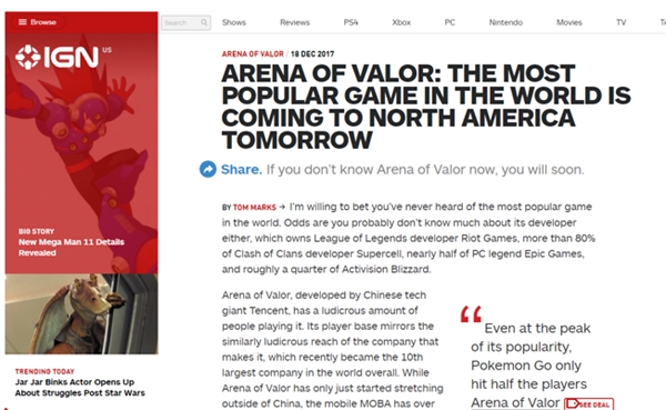 出海六年熱度不減，Arena of Valor 傳說(shuō)對(duì)決再奪全球多地月活冠軍