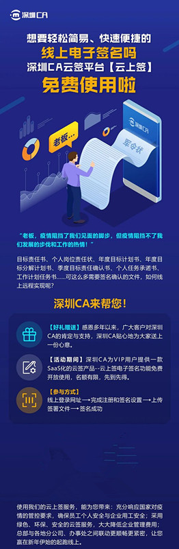 想要輕松簡易、快速便捷的線上電子簽名嗎 ---深圳CA云簽平臺【云上簽】免費(fèi)使用啦