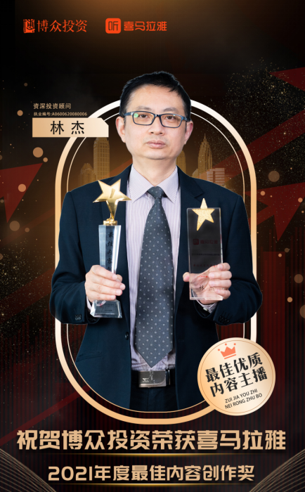 博眾投資榮膺喜馬拉雅頒獎(jiǎng)，劉冰、陳宗寶、林杰獲優(yōu)質(zhì)內(nèi)容主播