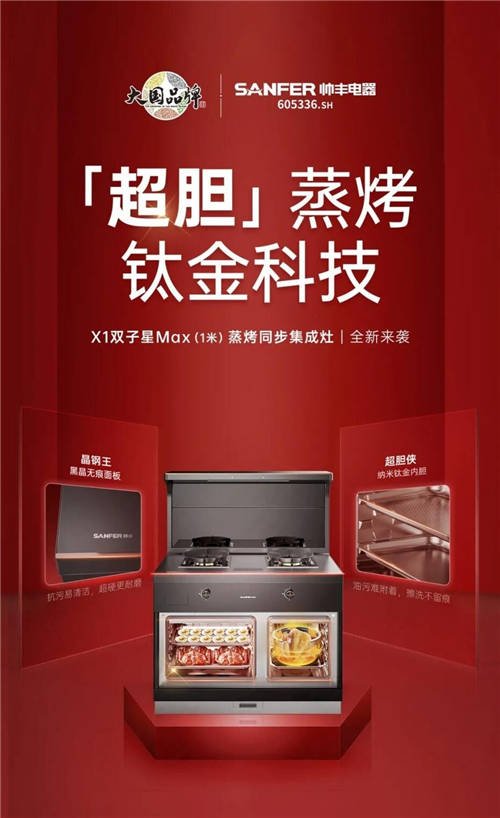大國品牌帥豐又一力作！細數(shù)帥豐X1雙子星Max蒸烤同步集成灶上的“黑科技”
