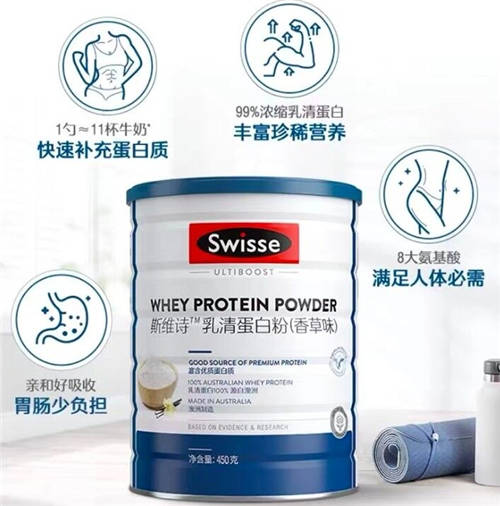 Swisse高純度乳清蛋白粉，健康塑形好伴侶