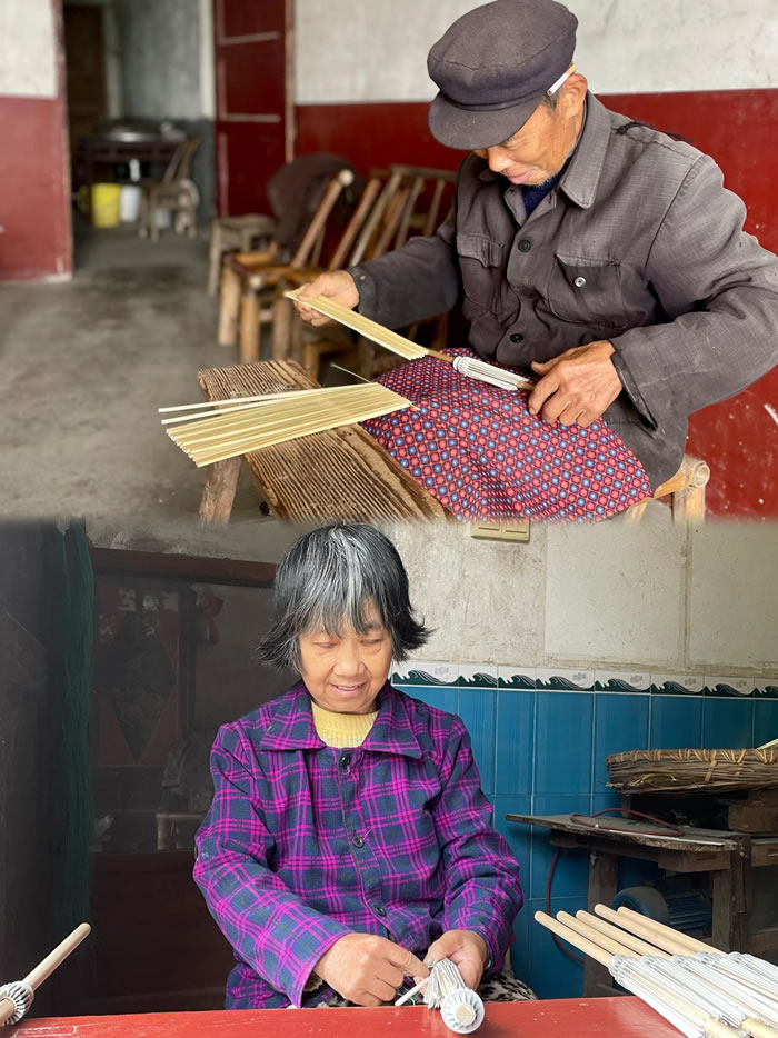 在湘潭縣石鼓鎮(zhèn)，幾乎家家戶戶都會制作油紙傘.jpg