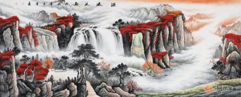 客廳沙發(fā)墻掛什么畫？宋唐手繪國畫裝飾旺財(cái)好運(yùn)來！