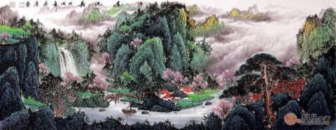 辦公室掛什么畫風(fēng)水好？畫家宋唐山水畫裝飾美景財(cái)運(yùn)旺！