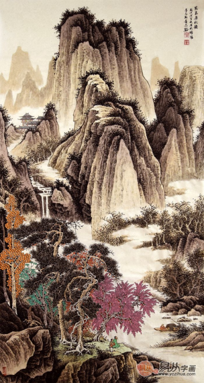 玄關裝飾掛什么畫？許吉爾手繪山水打造藝術家居！