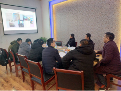 陜西延安藍(lán)衛(wèi)科技考察團(tuán)赴暖季地暖工廠總部考察