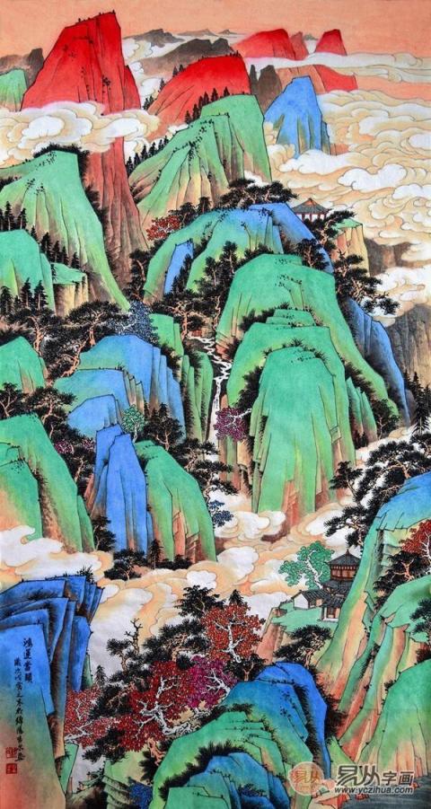 水墨丹青描繪山河之美—賞析許吉爾手繪國畫山水之美！