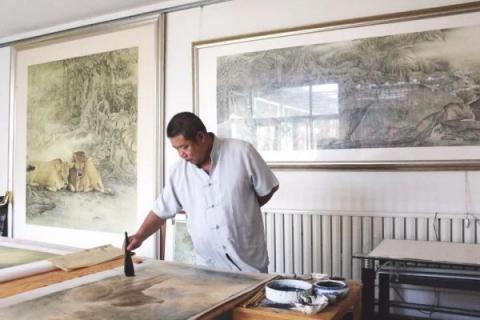 原生態(tài)藝術(shù)佳作，畫家藍(lán)健康國(guó)畫賞析