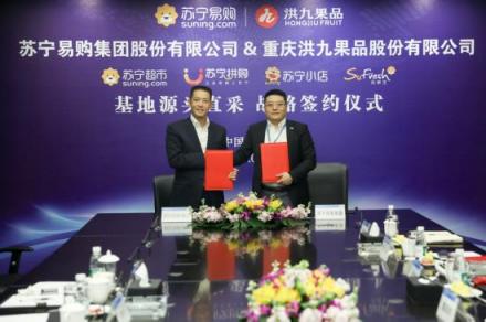 角逐社區(qū)生鮮，蘇寧煥新節(jié)簽約洪九果品