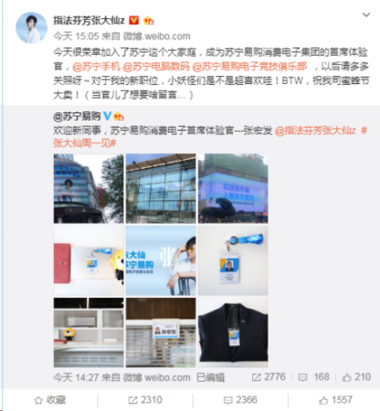 王者榮耀張大仙入職蘇寧，成為消費(fèi)電子首席體驗(yàn)官