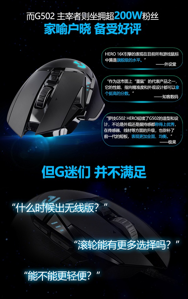 創(chuàng)世者登場！一張圖看懂羅技G全新旗艦無線游戲鼠標