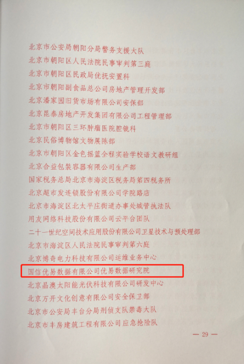 喜訊！優(yōu)易數(shù)據(jù)研究院榮獲“北京市工人先鋒號(hào)”