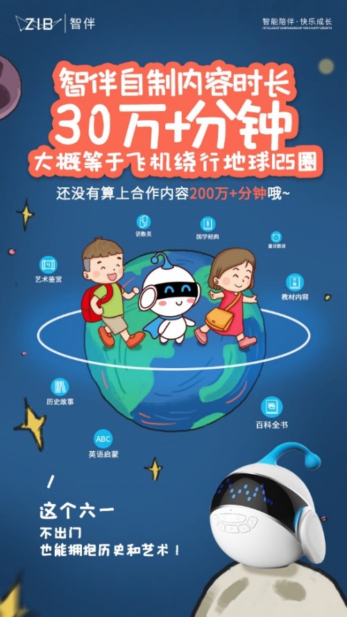 智伴兒童機(jī)器人1X玩教一體，攻克兒童成長(zhǎng)教育難題