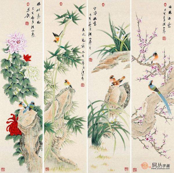 客廳墻裝飾掛什么畫好，給家?guī)砑楦獾幕B國畫推薦