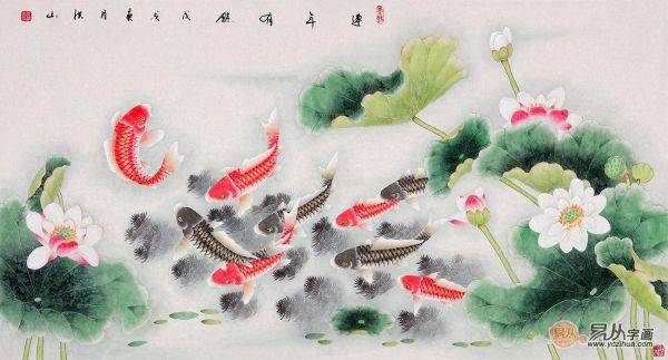 客廳墻裝飾掛什么畫好，給家?guī)砑楦獾幕B國畫推薦