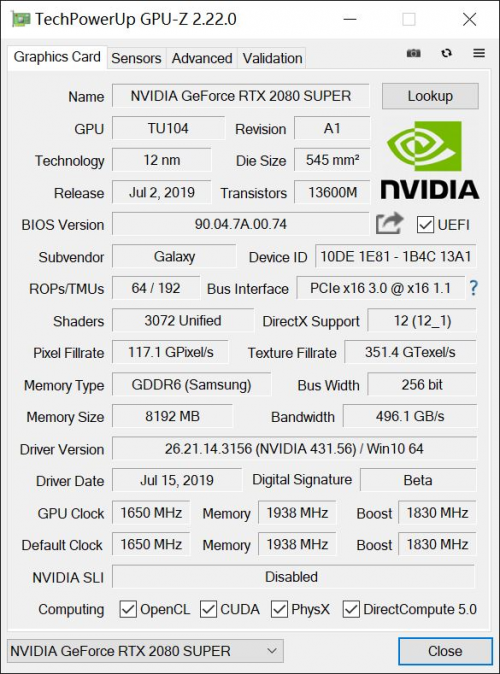 至幀感受，RTX 2080 SUPER芯體驗