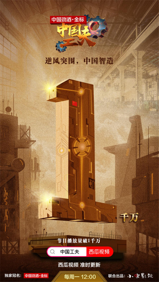 西瓜視頻《中國工夫》播放量破千萬，致敬中國工程師收獲千萬感動