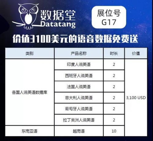 數(shù)據(jù)堂亮相2019 INTERSPEECH大會(huì)，3100美元數(shù)據(jù)免費(fèi)送